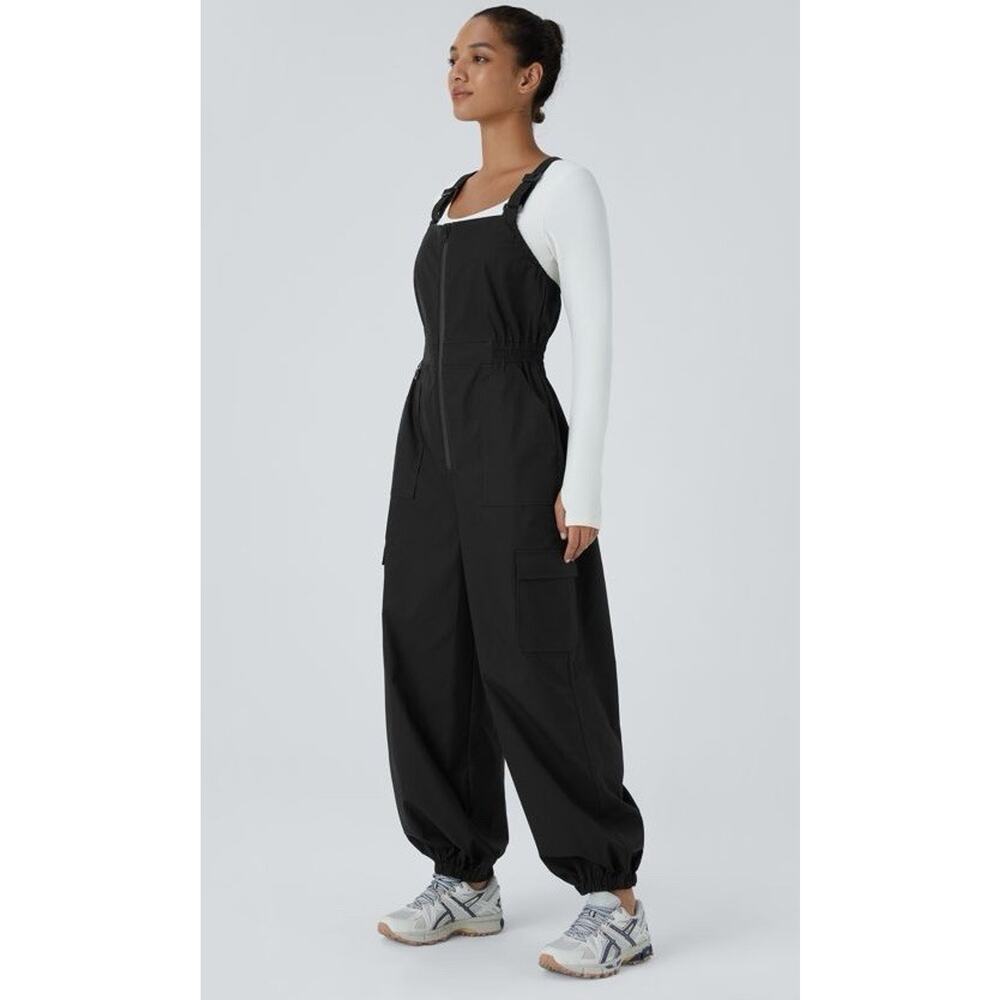 Halara Jumpsuit Camping Overalls Water Resistant Pants Black Size Medium NEW